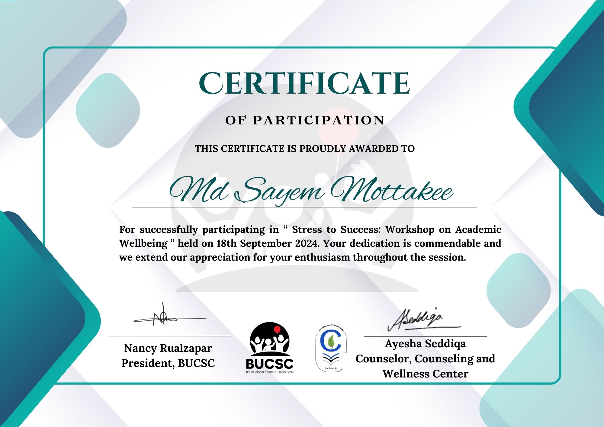 Academic Wellbeing Workshop